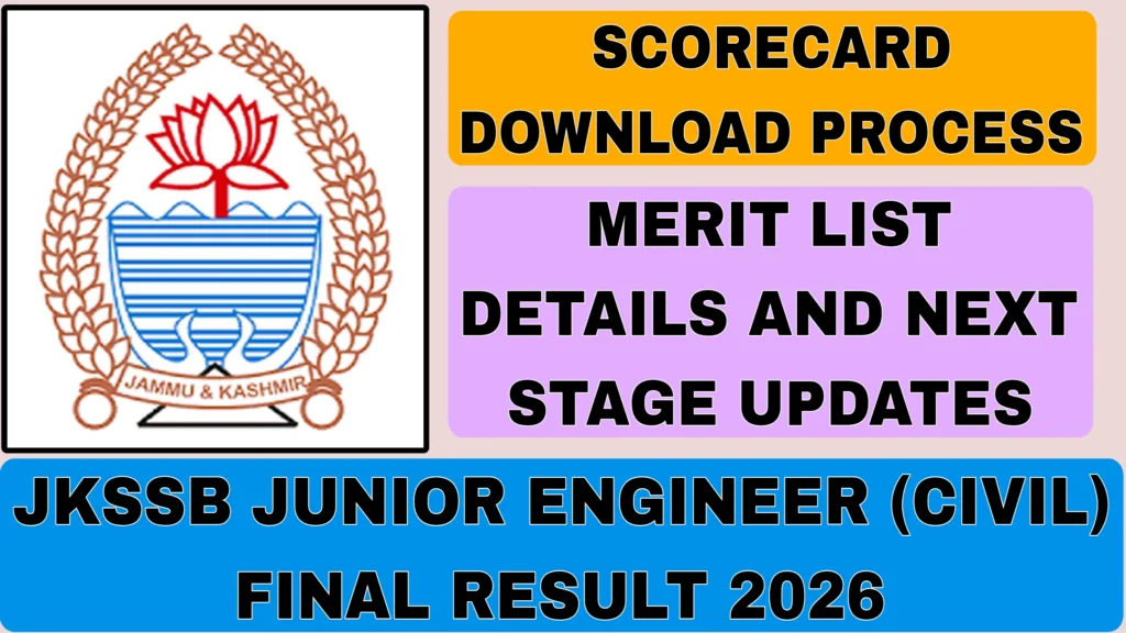 JKSSB Junior Engineer (Civil) Final Result 2026