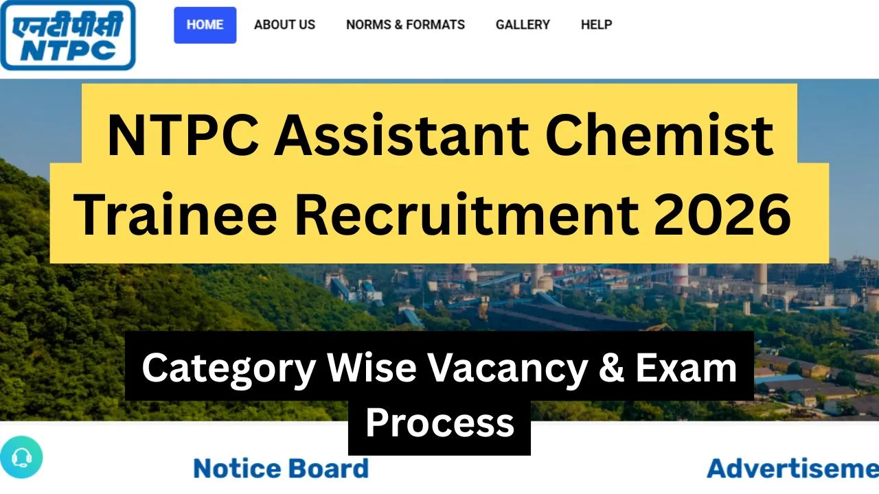 NTPC Assistant Chemist Trainee Recruitment 2026