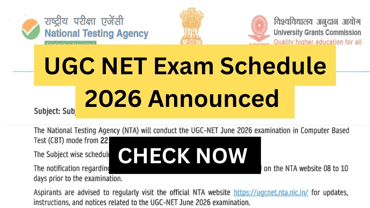 UGC NET Exam Schedule 2026 Announced
